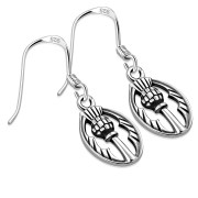 Scottish Thistle Sterling Silver Earrings - ep333h